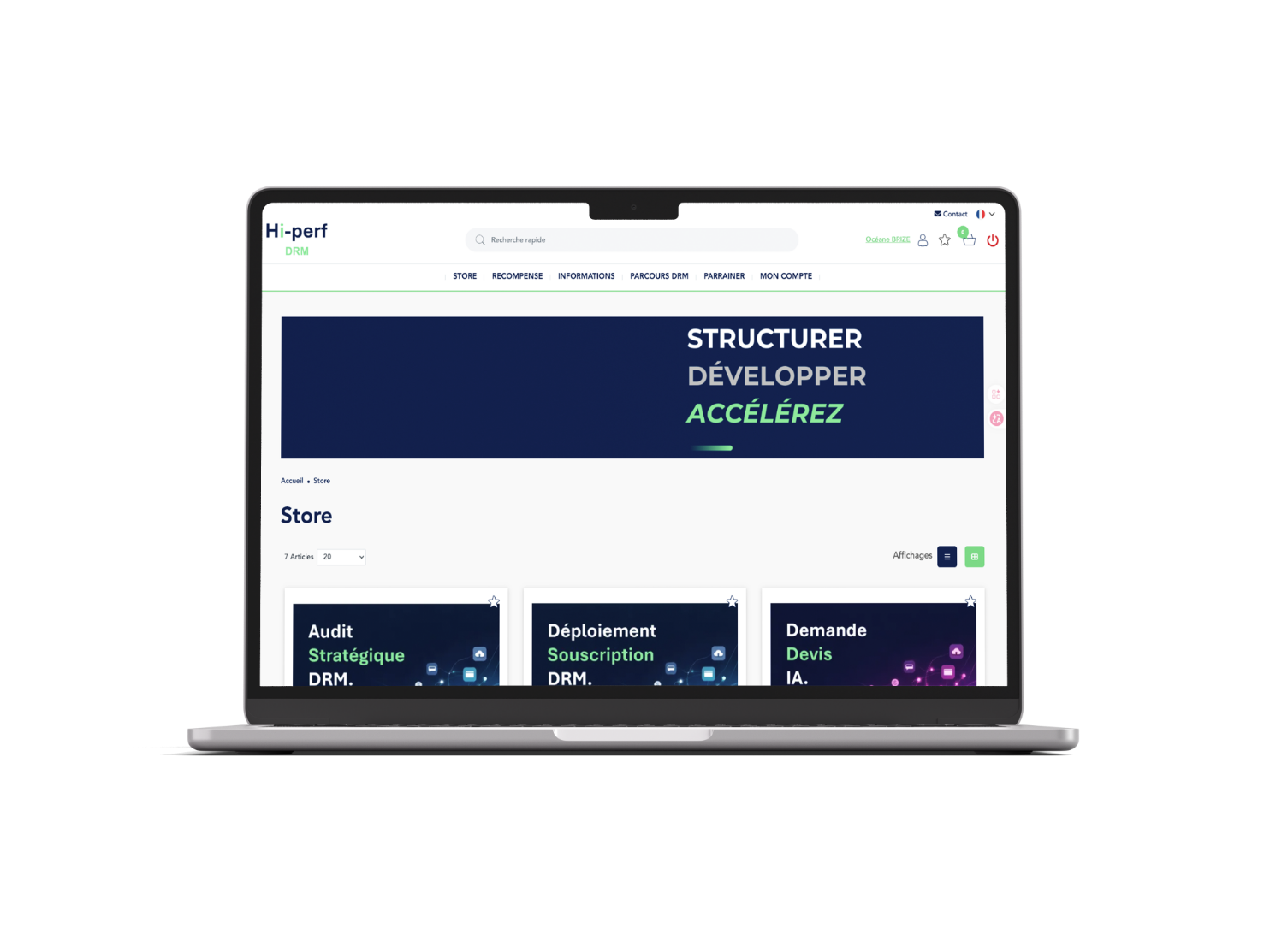 Interface DRM Hi-Perf sur MacBook